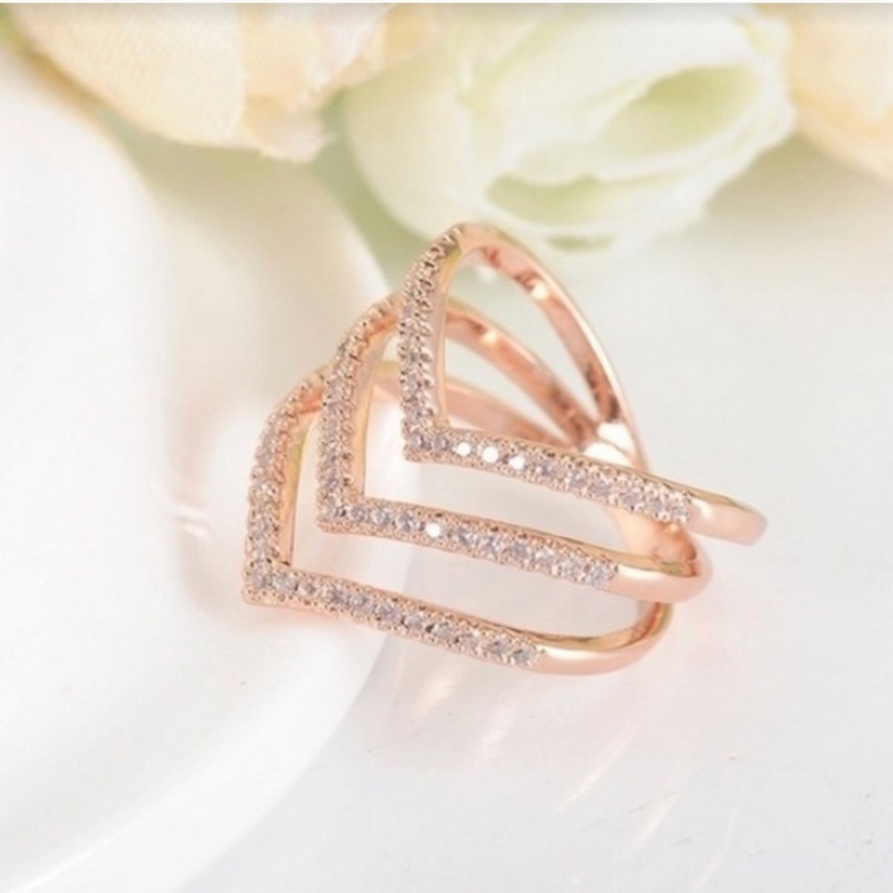 Three Layer Heart Ring
